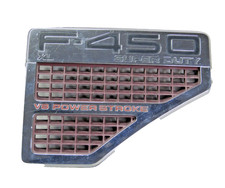 2008-2010 Ford F450 F-450 Super Duty Xl Fender Badge Emblem Rh Power Stroke