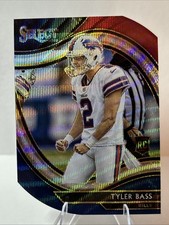 2020 Panini Select Field Level Tri-Color Prizm Die-Cut Tyler Bass #389 Rookie RC