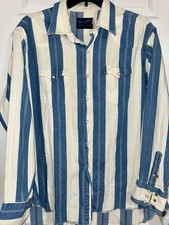 Wrangler Brushpopper Western Vintage Shirt Xl Denim