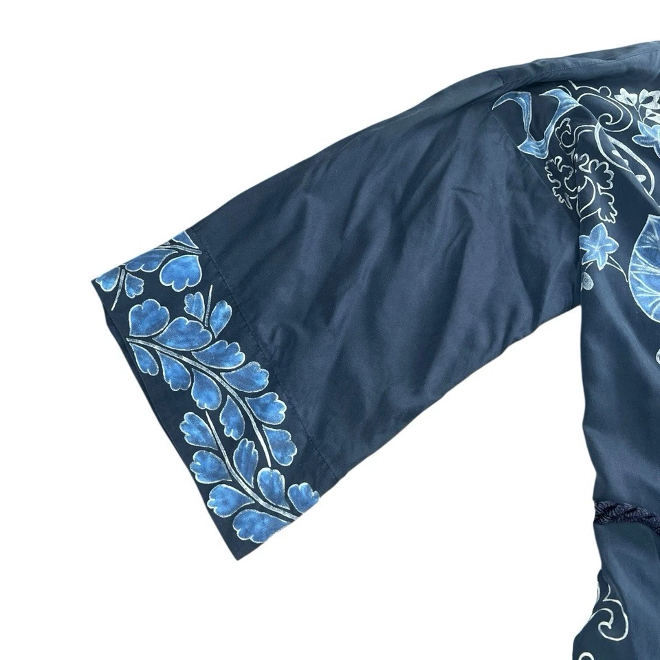 Bata Ralph Lauren Vintage Seda Estampado Floral Talla XL Foto 3 de 4