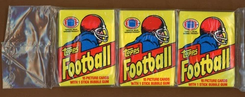 1981 Topps Football Grocery Rack (3 Wax Packs) ~ Factory Sealed ((BEAUTY!!)) ~
