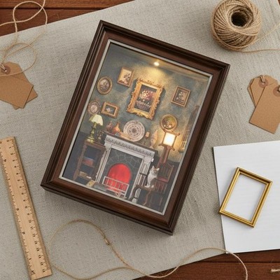 DIY Miniatur Nähstudio I and M Rahmen detailreiches Design 3D Holzpuzzle
