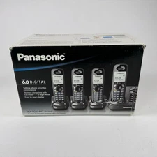 Panasonic KX-TG9344T 3 Cordless Phones + Answering Machine Talking Caller ID