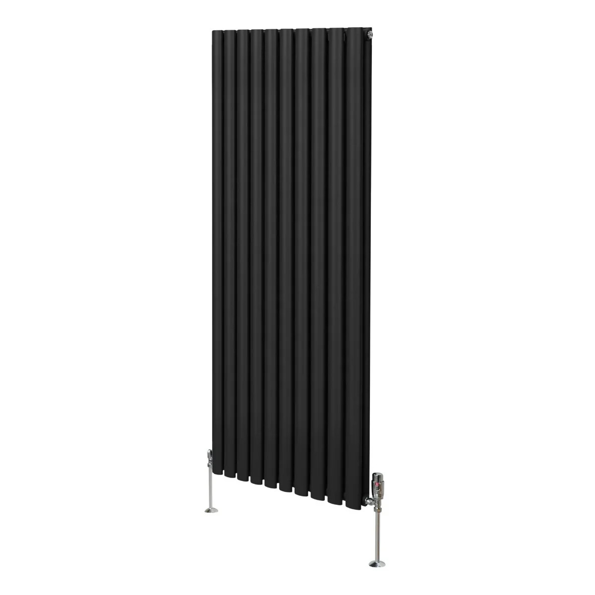 Oval Column Radiator 1600mm x 600mm & TRV Chrome Valves Modern