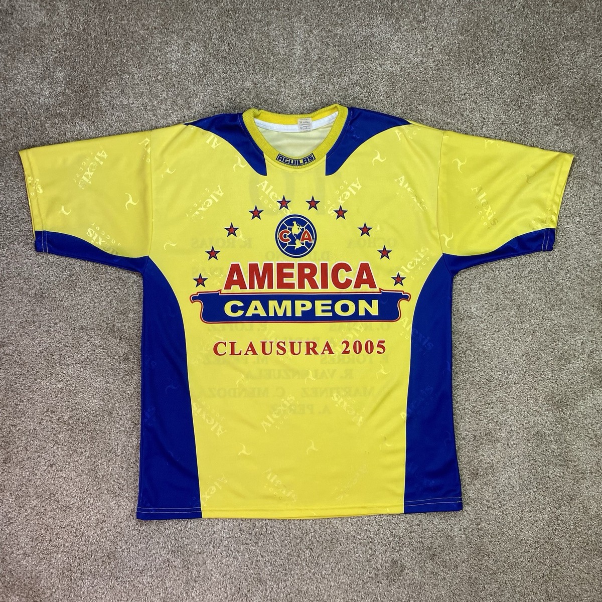 Vintage Club America Soccer Jersey Mens L Campeon Clausura 2005 Aguilas  Liga MX
