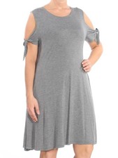 STYLE & COMPANY Womens Gray Short Sleeve Above The Knee Dress L