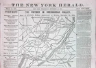 1864 -CIVIL WAR- NEW YORK HERALD NYC Newspaper - BATTLE of WINCHESTER MAP