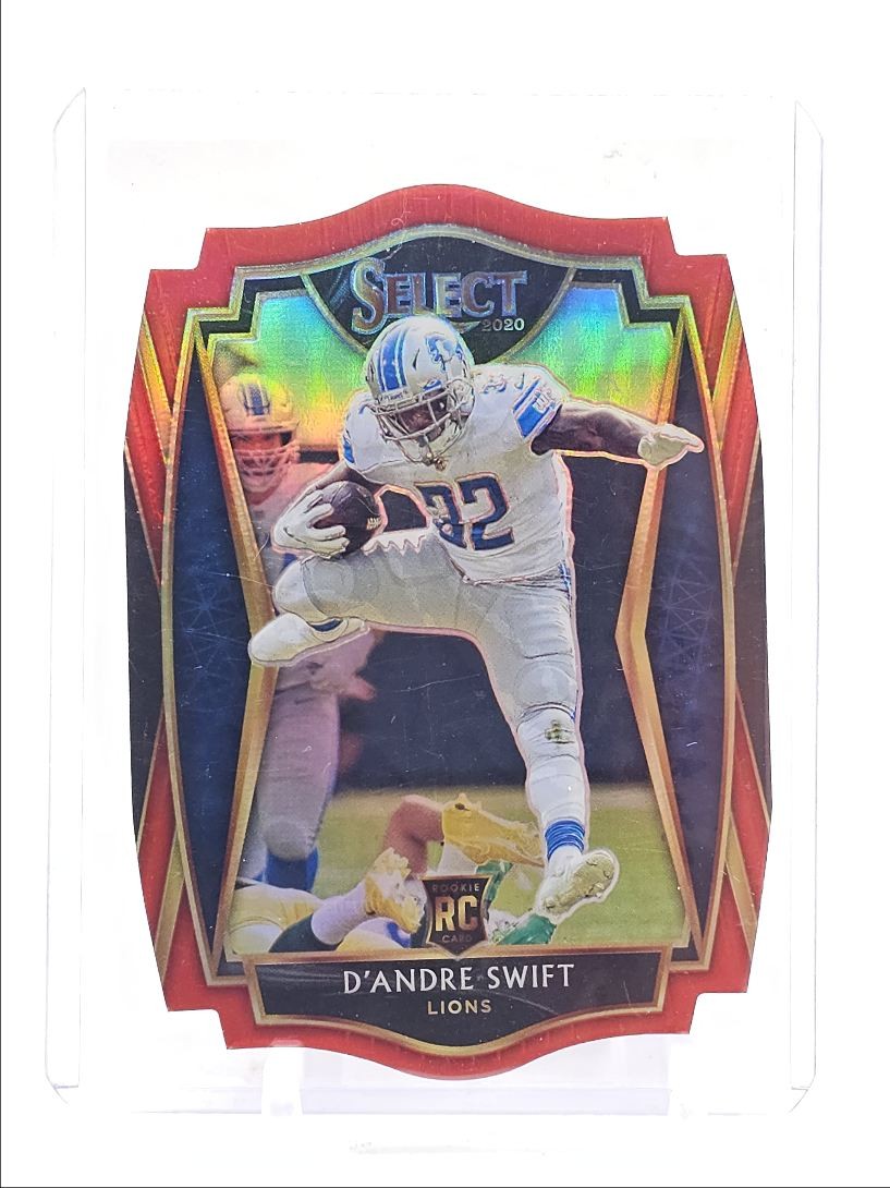 D'ANDRE SWIFT 2020 SELECT PREMIER LEVEL ROOKIE RED PRIZM DIE CUT RC Q3539