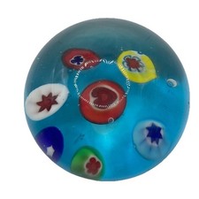 Fermacarte decorativo vintage Murano Milliefiori vetro artistico multicolore b