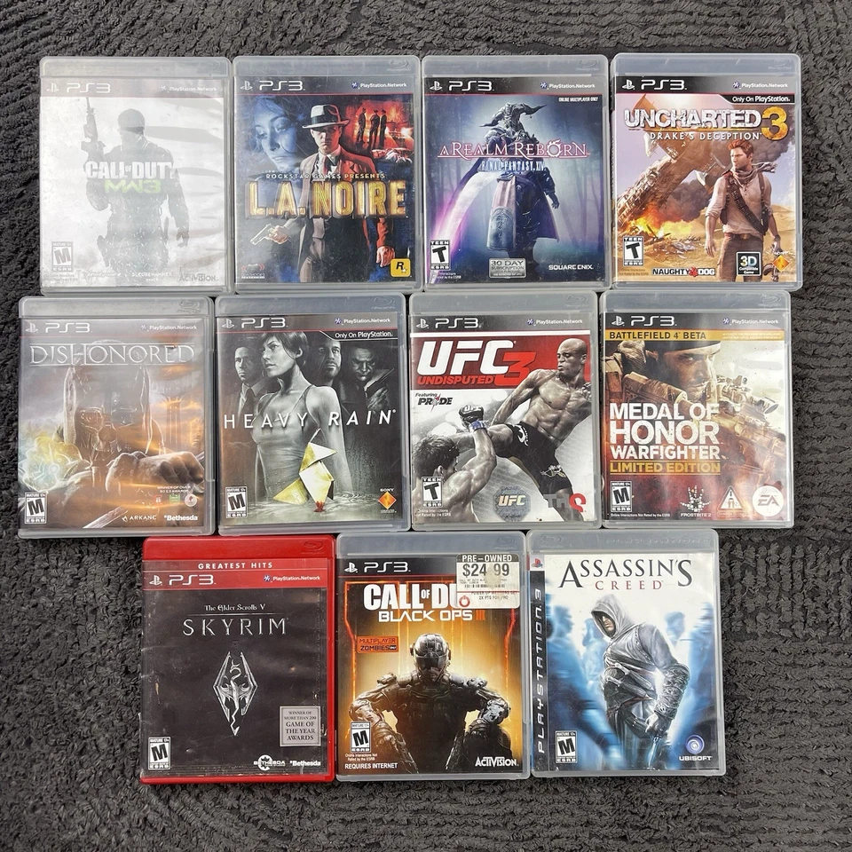 Lote de 11 juegos PS3 - Call of Duty, Skyrim, Uncharted 3, L.A. Noire, Heavy Rain Foto 2 de 4