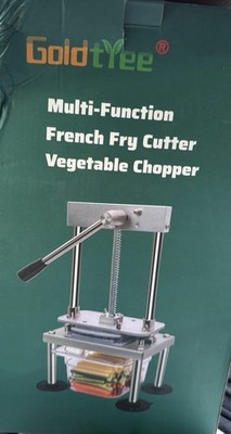 Goldtlee Manual Multi-Function French Fry Cutter Vegetable Chopper w/ Handles