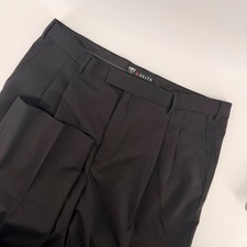Delta Airlines HPI Direct Men's Black Pleated Dress Pants, Size 38T, NWT
