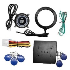 Car Push Engine Start Button Kit, Anti-Thief Auto Alarm System Smart RFID Push