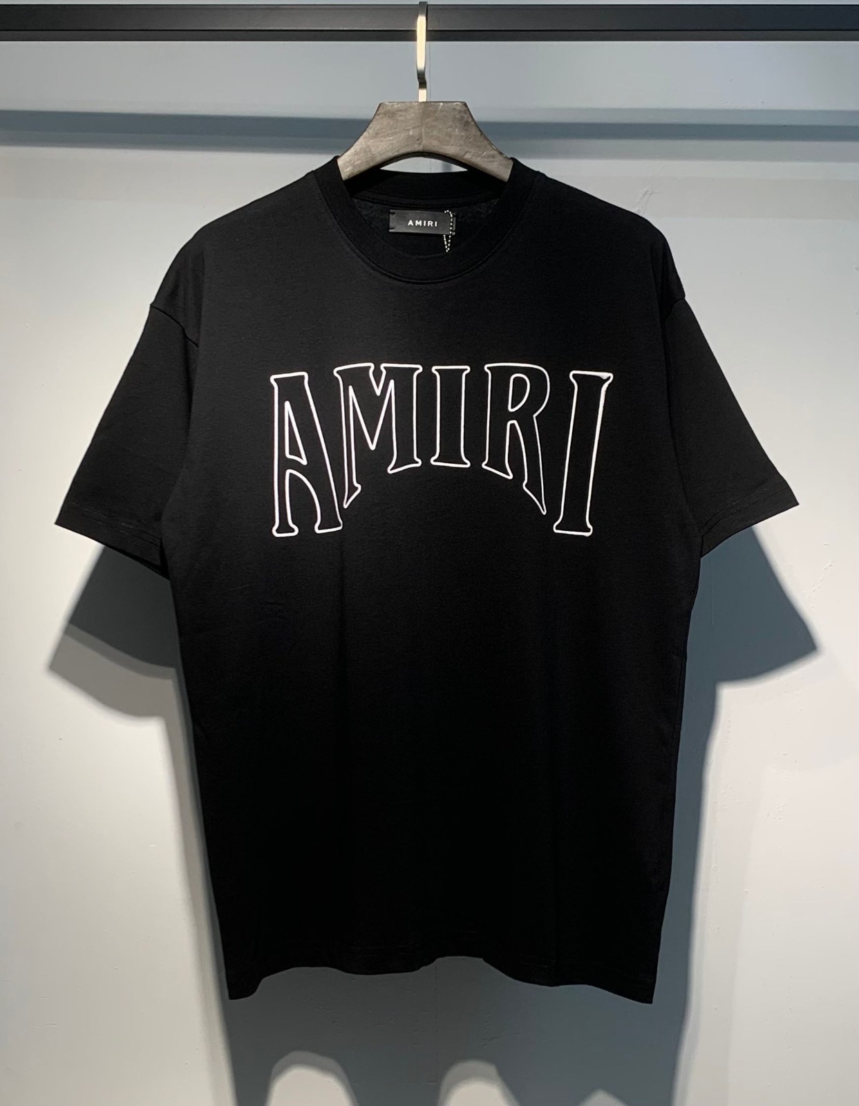 Amiri Men’s Black Cotton T-Shirt Short Sleeve Large
