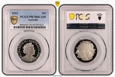 2022 20 Cent Coin - PCGS PR70DCAM Proof - Queen Elizabeth II