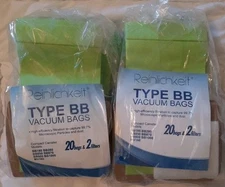 2 Pkgs. ~ 20 Pack Type BB Compact Canister Bags  for Oreck XL Buster B Canister