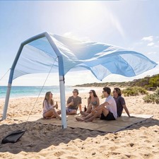 Shade Beach Tent Wind Sun Canopy, Inflatable Arch Beach Shade with Air Pump