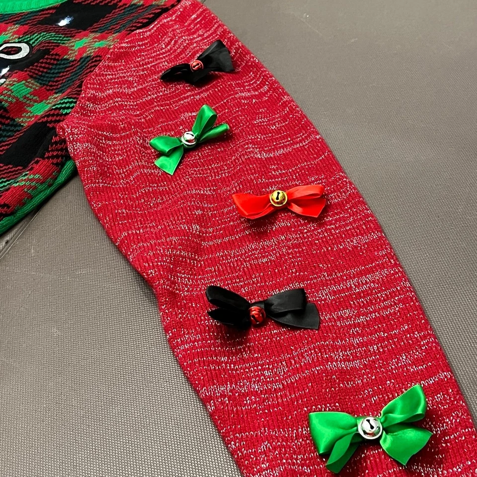 Deja de mirar mi paquete feo suéter navideño iluminado tacky spensers hombres XL Foto 3 de 4