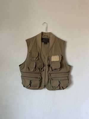 Vintage NWOT Eddie Bauer Khaki Fly Fishing Vest Men s Medium