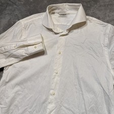 Suitsupply Shirt Men  s 41/16 White Egyptian Cotton Dress Shirt Extra Slim Fit
