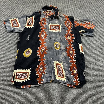 Serendipity Maui Mens Medium Hawaiian Short Sleeve Shirt Casual Button Up Pocket