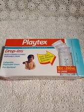 Vintage Playtex Drop Ins Baby Bottle 8 oz Liners 44 Opened Box