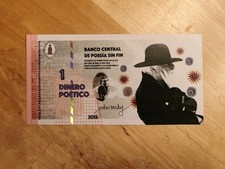 Alejandro Jodorowsky DINERO POETICO Banco central de poesia sin fin 2016