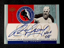 ROD LANGWAY 2008-09 MONTREAL CANADIENS CENTENNIAL HOF INDUCTION INKS #99/102 074