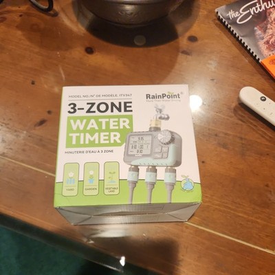  Rainpoint 3 Zone Water Timer with Brass Inlet & Waterproof Design New