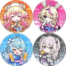 4er Set Hololive Button Mini Figur Ver. Gokurakuyu RAKU SPA Coll Japan C832