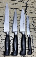 4 JA Henckels Zwilling Cook Kitchen Slicing Knife Lot Germany 31070