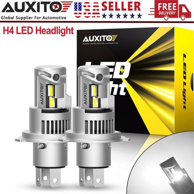 #ad H4 HB2 9003 LED Headlight Bulbs Conversion Kit High Low Dual Beam 6000K 7000LM $46.99
