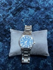 Vintage SWISS Military Mens Watch By CHRONO navy dial stainless steel