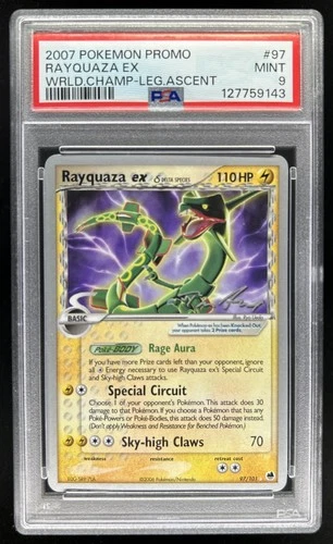 2007 Pokemon Promo Rayquaza ex World Champion Legendary Ascent #97 PSA 9