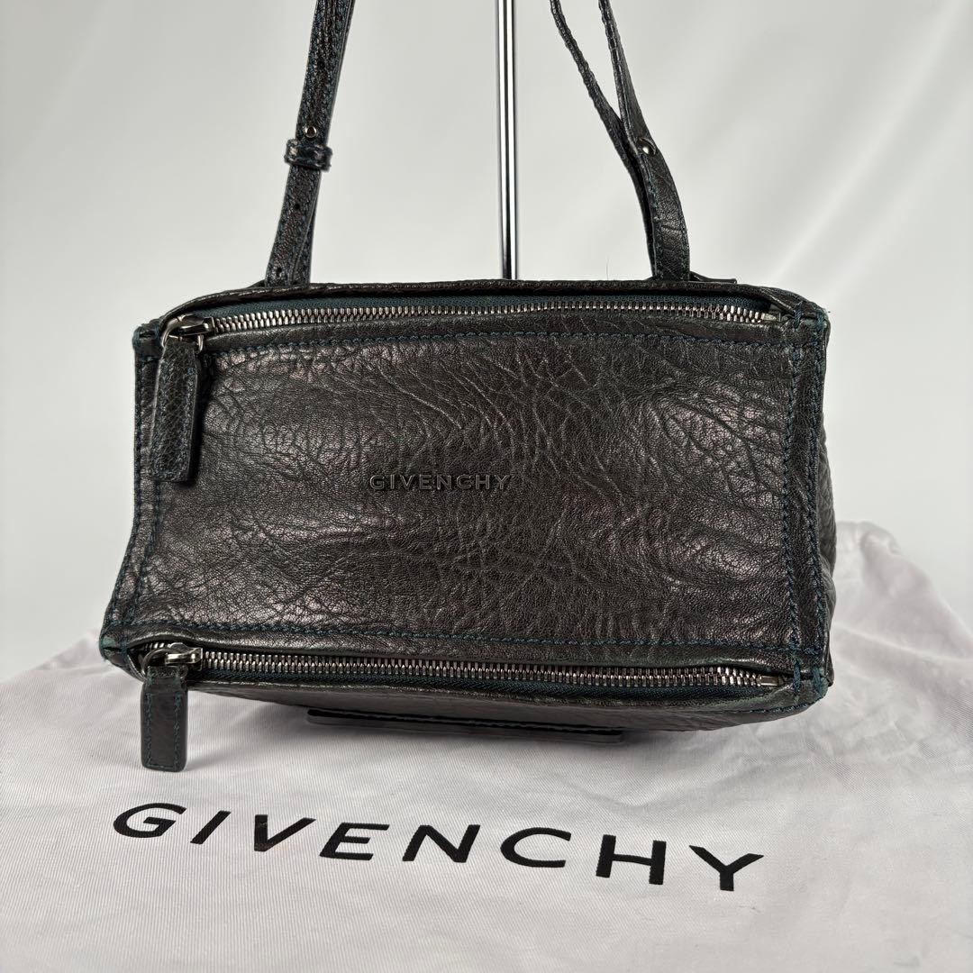 Givenchy Pandora Mini Leather Shoulder Bag in Black thumbnail 17