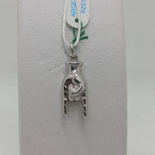 CIONDOLO PORTAFORTUNA MANO CON CORNA IN ARGENTO 925 (0543)