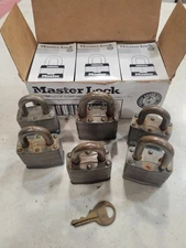 Pack of 6 USED Keyed Alike Master Lock 3KA Padlocks USED