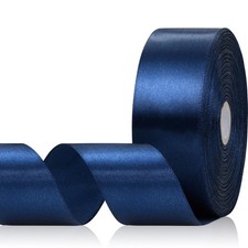Navy Blue Ribbon 1-1/2 Inch x 60 Yards Navy Satin Ribbon for Hair Gift Wrappi...