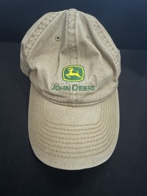John Deere Evolve + Elude Women s Khaki Strapback Hat Makeup Resistant Pony-Tail