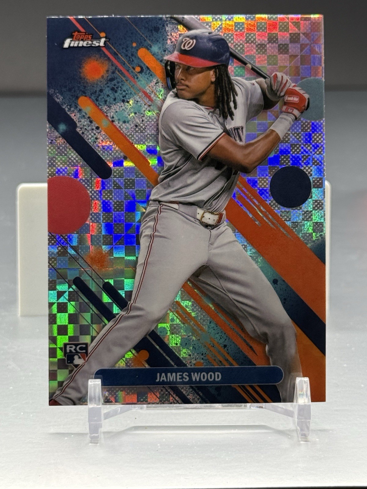 2025 Topps Finest James Wood Common X-Fractor #100 RC Nationals