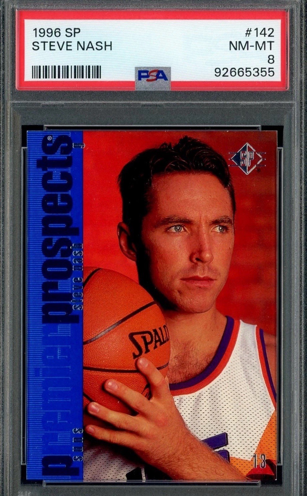 1996-97 SP Basketball #142 Steve Nash HOF RC Rookie Phoenix Suns PSA 8