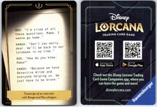 #2 Judy Hopps Case File Insert Double QR Back 2025 Lorcana Whispers in the Well