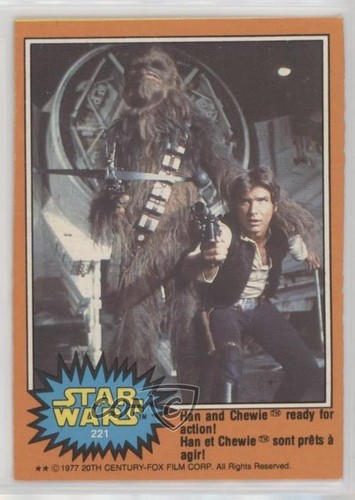 1977 OPC Star Wars #221 Han and Chewie ready for action!