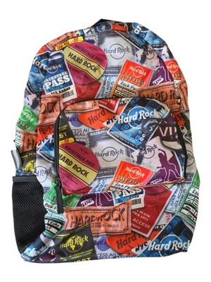 Hard Rock Cafe 2020 Backstage Pass Print Portable Backpack Rucksack