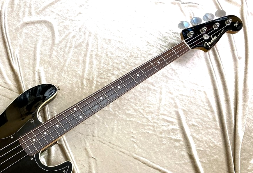 Fender Japan AJB-66 Aerodyne Jazz Bass Black Electric Bass Guitar