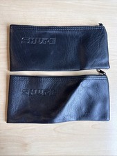 SHURE VINYL ZIPPERED MICROPHONE POUCH/SM58/SM57/SM56/EXCELLENT 2-Units