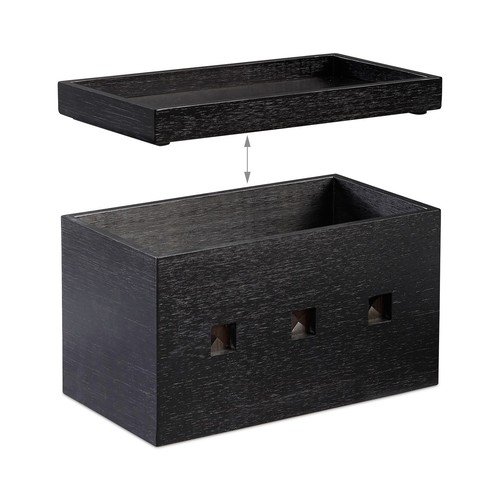 Kabelbox Bambus Kabelmanager Schreibtisch Kabelaufbewahrung Cable Organizer - Bild 6 von 9
