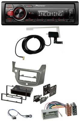 Pioneer USB MP3 DAB Bluetooth Autoradio für Honda Jazz (ab 2009) - silber - Bild 1 von 4