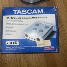 Tascam US-122L Audio/MIDI Interface W/USB Cable And CD