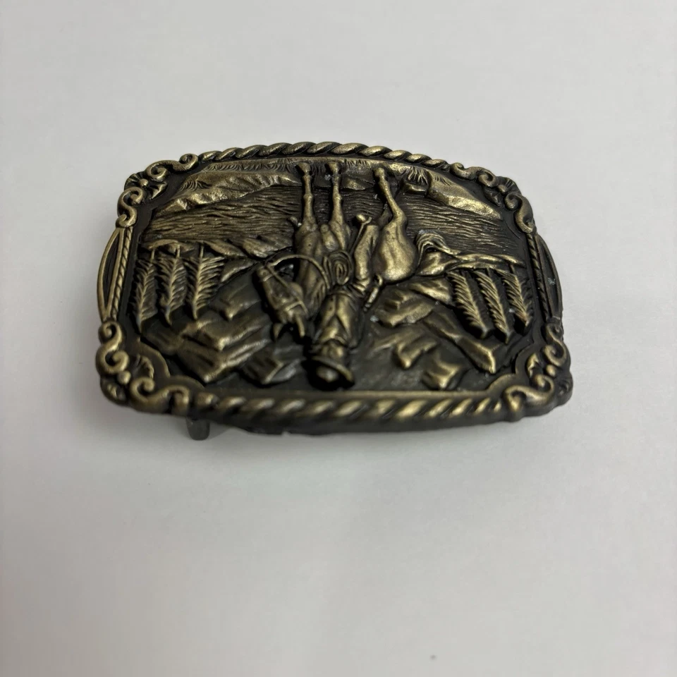 Винтажный ковбойский ремень с пряжкой на лошади в стиле вестерн - Изображение 4 из 4